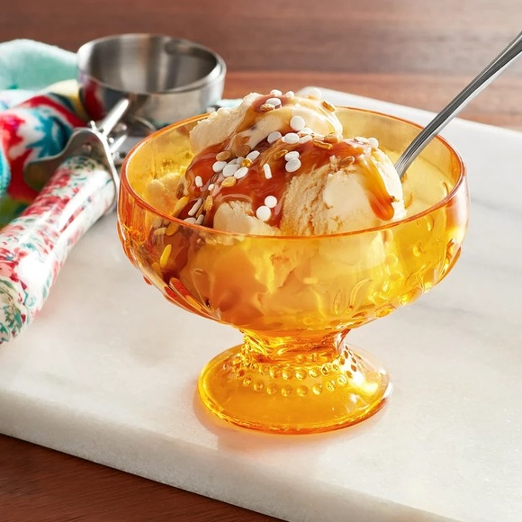 2022 🌺 New Pioneer Woman Sunny Days 10-Ounce Ice Cream Cup, Yellow, Qty 4 - Picture 6 of 10